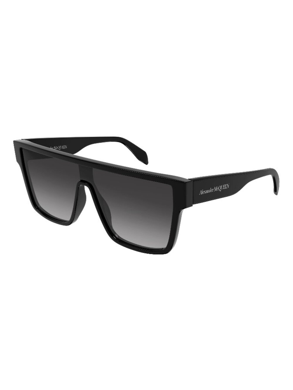 New Alexander McQueen Men's Sunglasses Black Square Grey Lens Acetate Frame 001